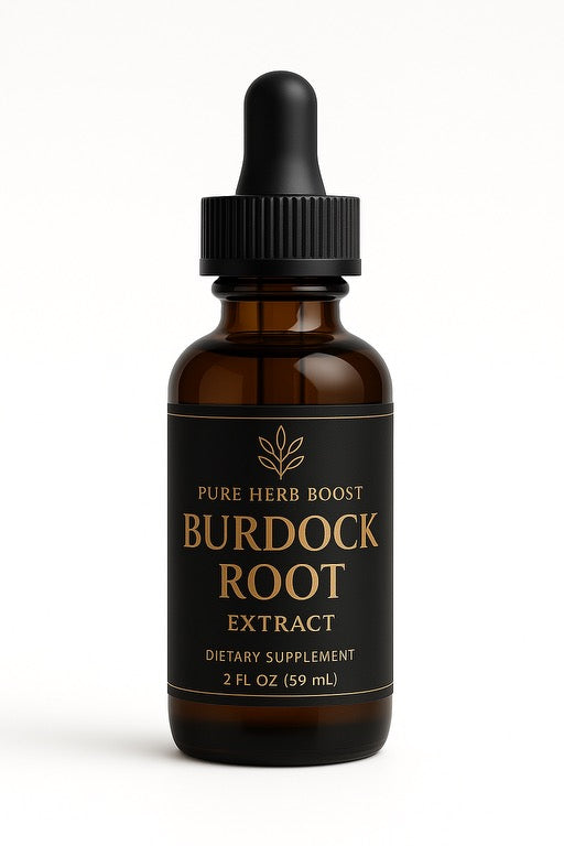 Product image of Burdock Root Extract by Pure Herb Boost – Traditional herbal extract supporting skin health, digestion, and the body’s natural detox processes.