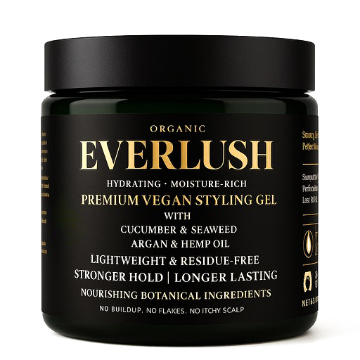 Everlush Premium Vegan Styling Hair Gel for Dreads, Curls and Coily Hair