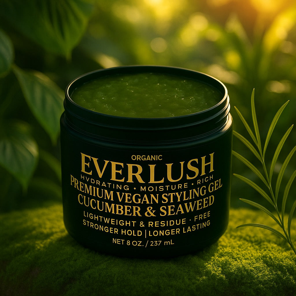 Everlush Premium Vegan Styling Hair Gel for Dreads, Curls and Coily Hair