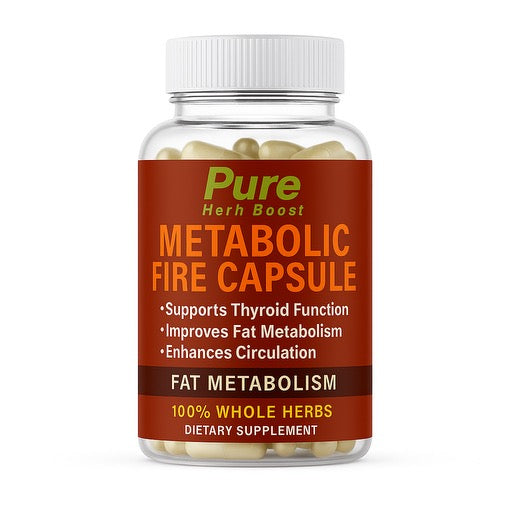 Metabolic Fire Pure Herb Boost Capsules – Detox Phase 2 bottle, designed to support metabolism, enhance fat burning, and aid detoxification for improved overall health.