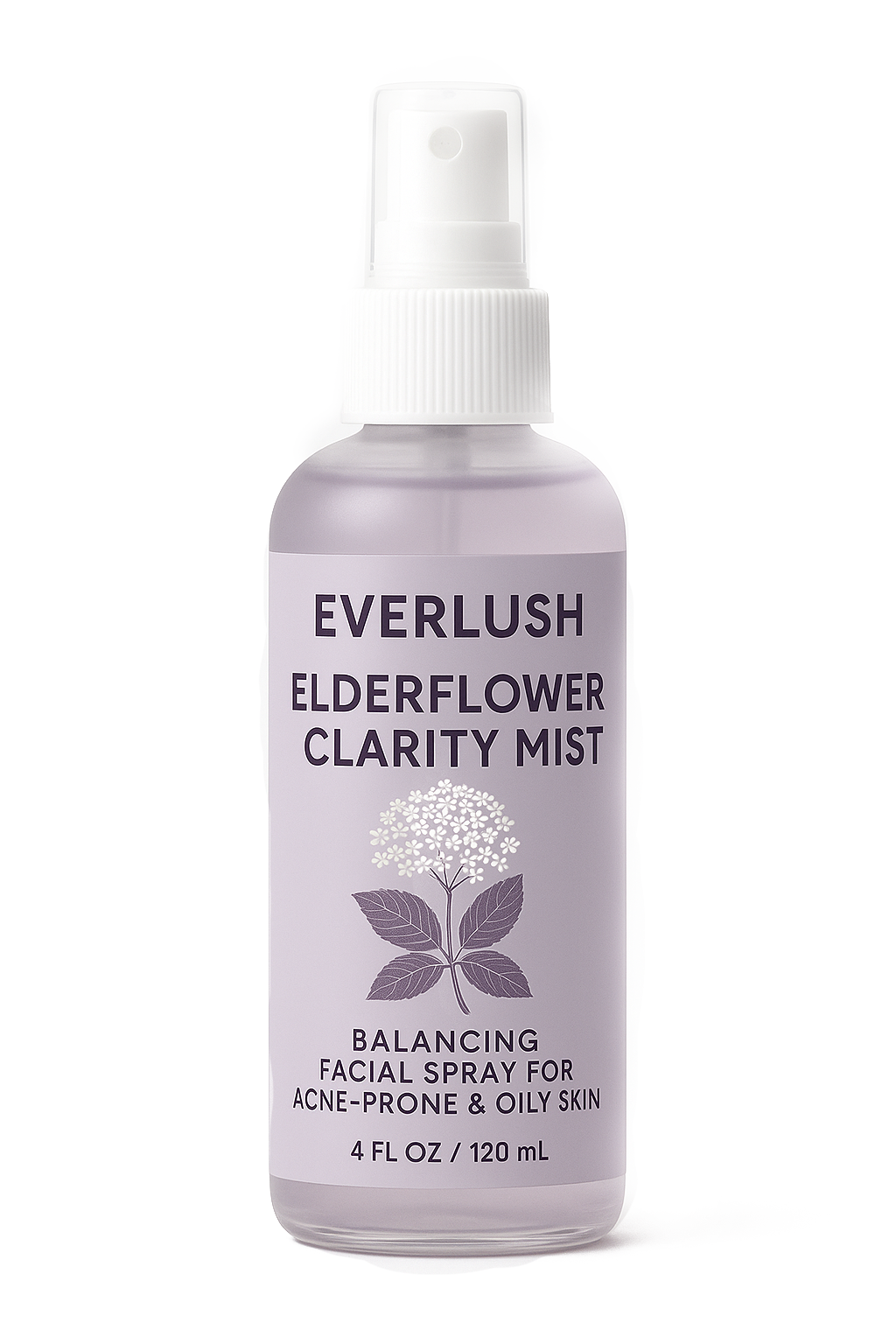 Elderflower Clarity Mist 4 oz – Natural facial spray for oily and acne-prone skin with elderflower extract and balancing botanicals