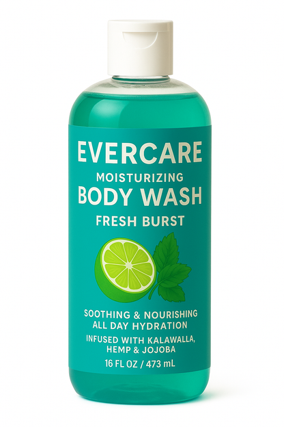 Everlush Fresh Burst Herbal Cleanse Body Wash – A revitalizing blend of botanical extracts and invigorating scents for a refreshing shower experience.