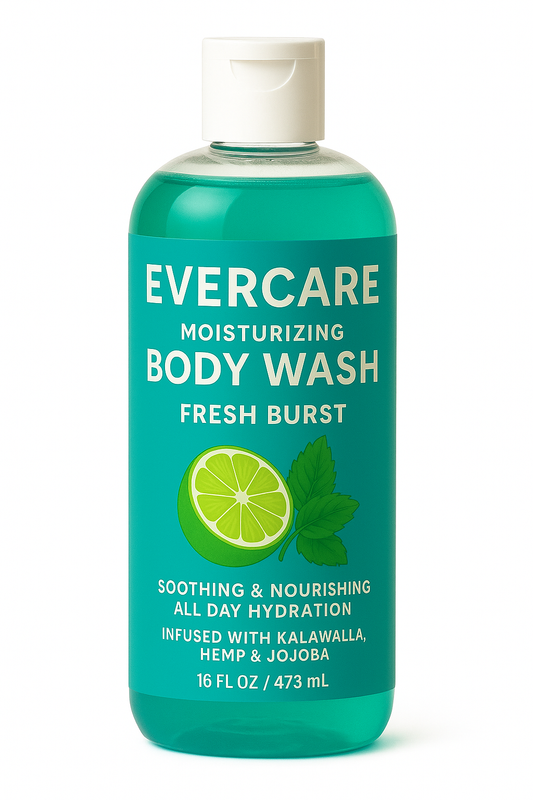 Everlush Fresh Burst Herbal Cleanse Body Wash – A revitalizing blend of botanical extracts and invigorating scents for a refreshing shower experience.