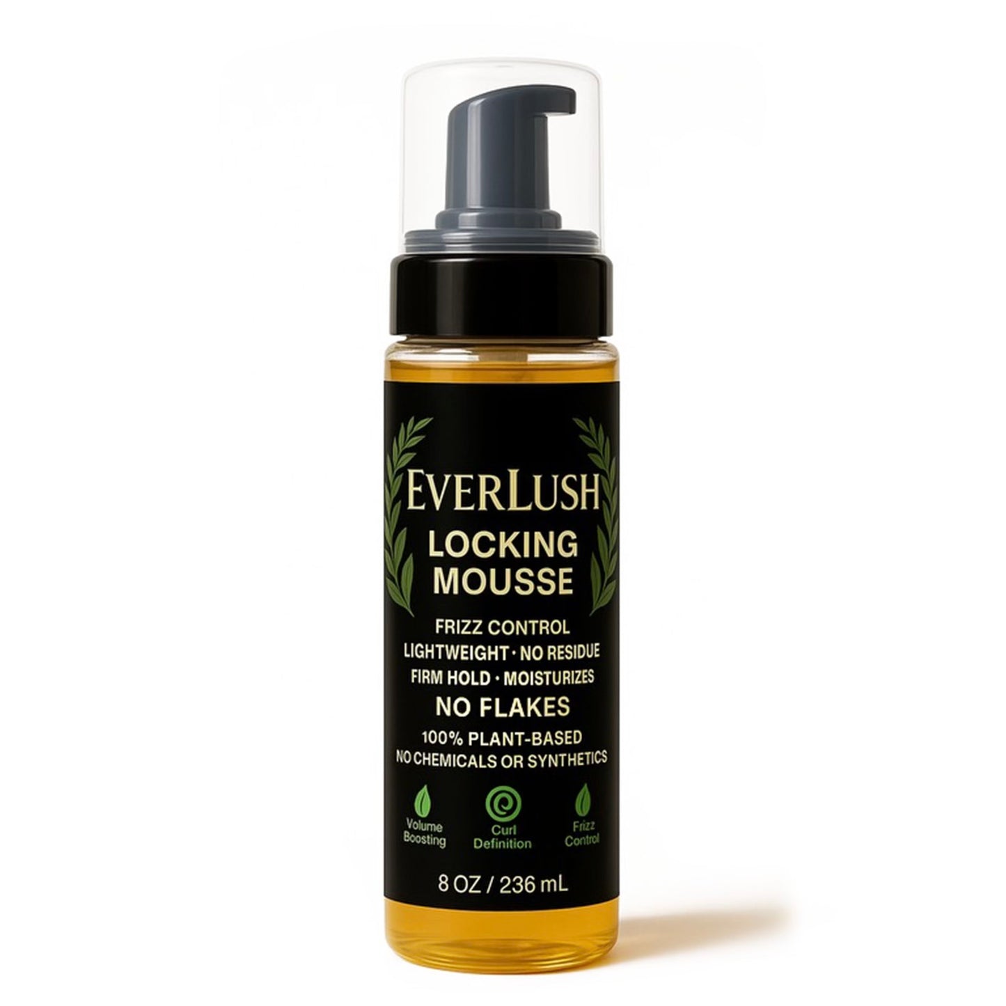 Product image of Everlush Herbal Locking Mousse – Styling mousse for a strong hold, soft shine, and frizz control with natural herbal ingredients for long-lasting style.