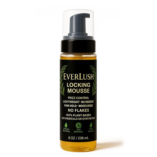 Product image of Everlush Herbal Locking Mousse – Styling mousse for a strong hold, soft shine, and frizz control with natural herbal ingredients for long-lasting style.