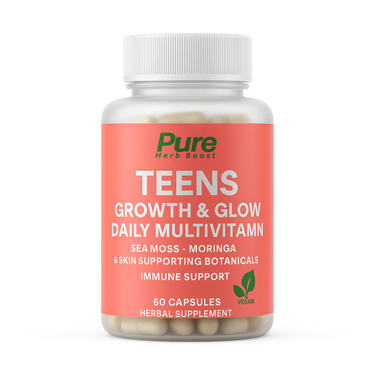 Teen’s Daily Multivitamin Herbal Blend – Natural Growth & Skin Support (60 Capsules)