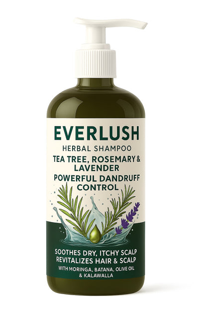 Powerful Dandruff Control  Shampoo – Tea Tree, Rosemary & Lavender (16 oz)