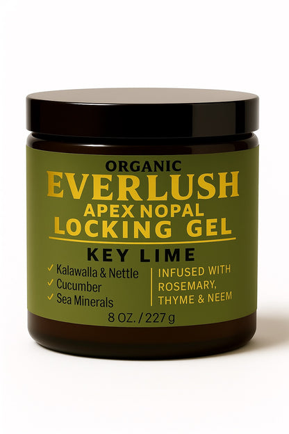 Everlush Apex Nopal Locking Gel 8 oz jar with key lime flavor on a white background