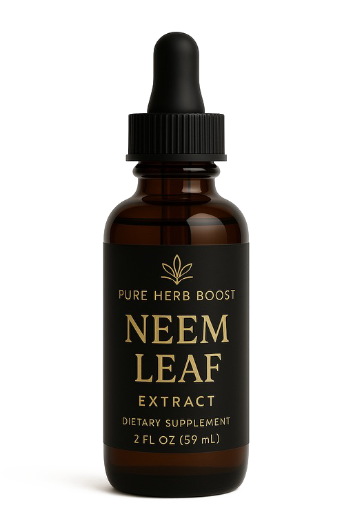 Neem Extract – 60 capsules designed to support immune health, promote clear skin, and assist with detoxification naturally.