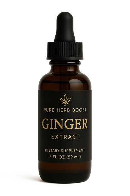 Product image of Organic Ginger Liquid Extract – 100% pure extract from dried ginger root (Zingiber officinale) to support digestive health and overall wellness.