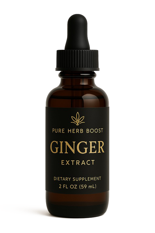 Product image of Organic Ginger Liquid Extract – 100% pure extract from dried ginger root (Zingiber officinale) to support digestive health and overall wellness.